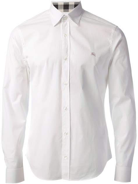 white shirt burberry|Burberry white shirts for men.